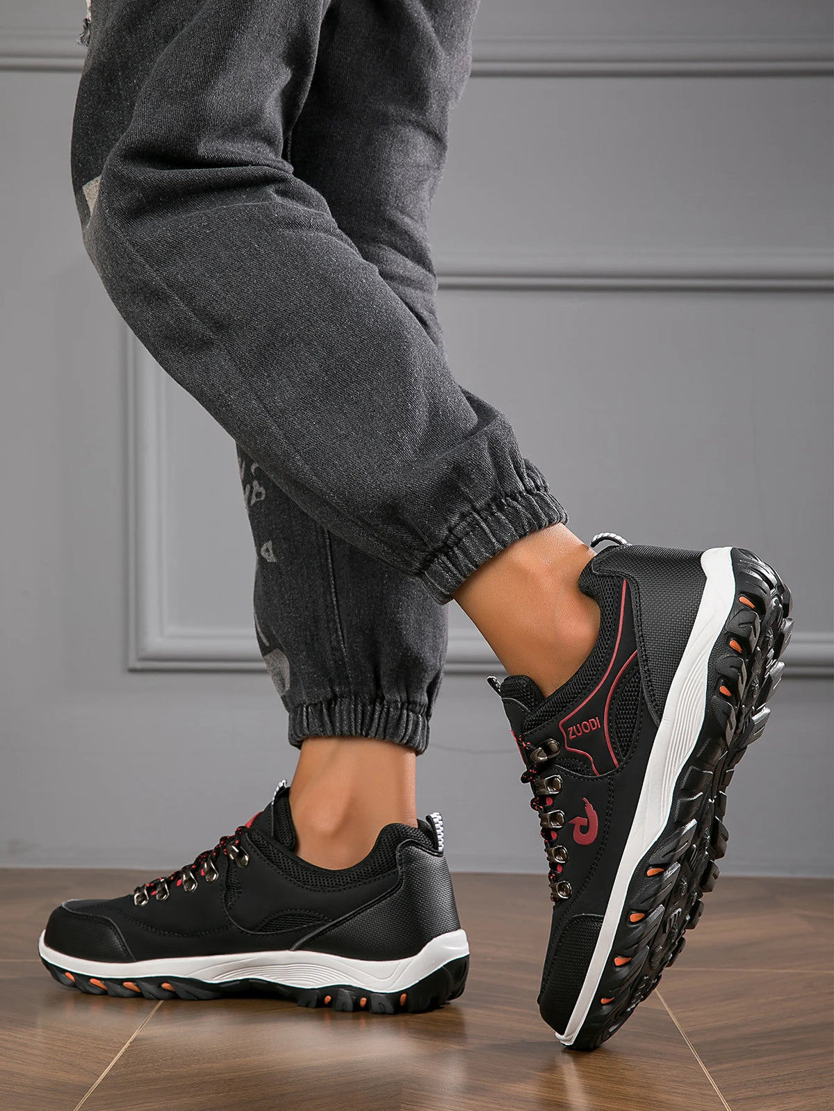 Chaussures de randonnée pour homme - Chaussures de sport de randonnée respirantes - Chaussures de sport ultra-légères pour la randonnée, le camping et la course à pied en plein air - Chaussures de sport antidérapantes