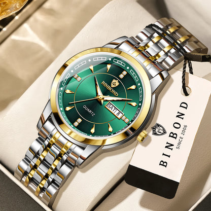 Montres à quartz de luxe originales BINBOND pour femme – Modèle étanche et lumineux – Idée cadeau (coffret inclus)