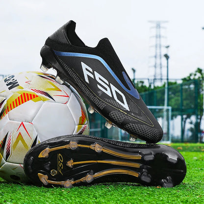 Botas de fútbol para hombre, tacos para césped, alta calidad para partido al aire libre, calzado antideslizante para niños, modelo de caña alta ligero muy vendido