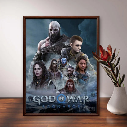God Of War Ragnarok 5D DIY Diamond Painting Kit Greek Mythology Kratos Art Mosaic Cross Stitch Handcraft Home Room Decor Gift