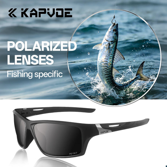 KAPVOE Outdoor Polarized Fishing Sunglasses Beach Ocean Sea Fishing Cycling UV400 MTB Sunglasses Bicycle Sports Hiking Eyewear