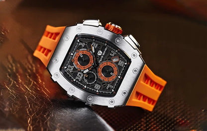 Relógio TSAR BOMBA New TB8204 para Homem, Quartzo Japonês, Cronógrafo, 50M à Prova de Água, Estilo Desportivo, Relógio de Pulso Masculino de Luxo, Presente para Homem