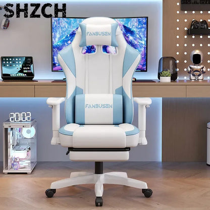 Chaise de jeu pour esports, chaise d'ordinateur pour la maison, confortable, ergonomique, inclinable, avec dossier réglable en hauteur, idéale pour les dortoirs.