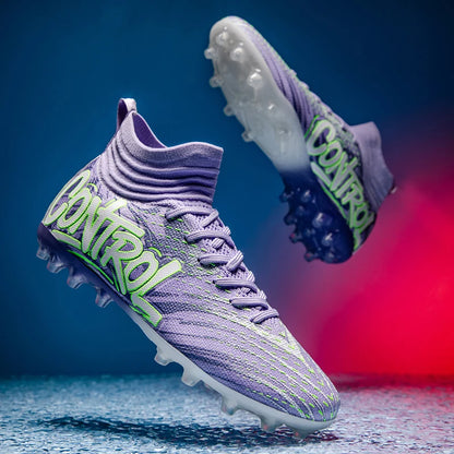 New Men Football Boots Cleats Sneakers High-top High-quality Soccer Shoes Non-Slip Futsal Grass Match Indoor Hot-selling FG/TF