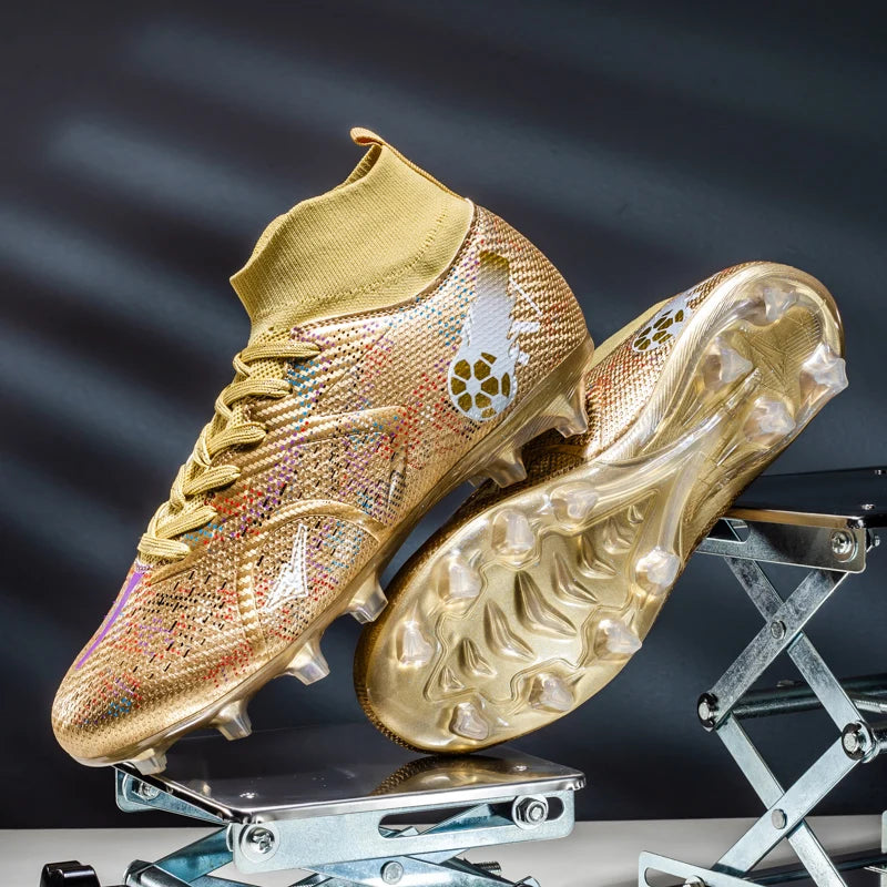 New Men Football Boots Training Soccer Shoes Breathable Grass Cleats Match Long Spikes Indoor Sneakers Ultralight Drop Shipping