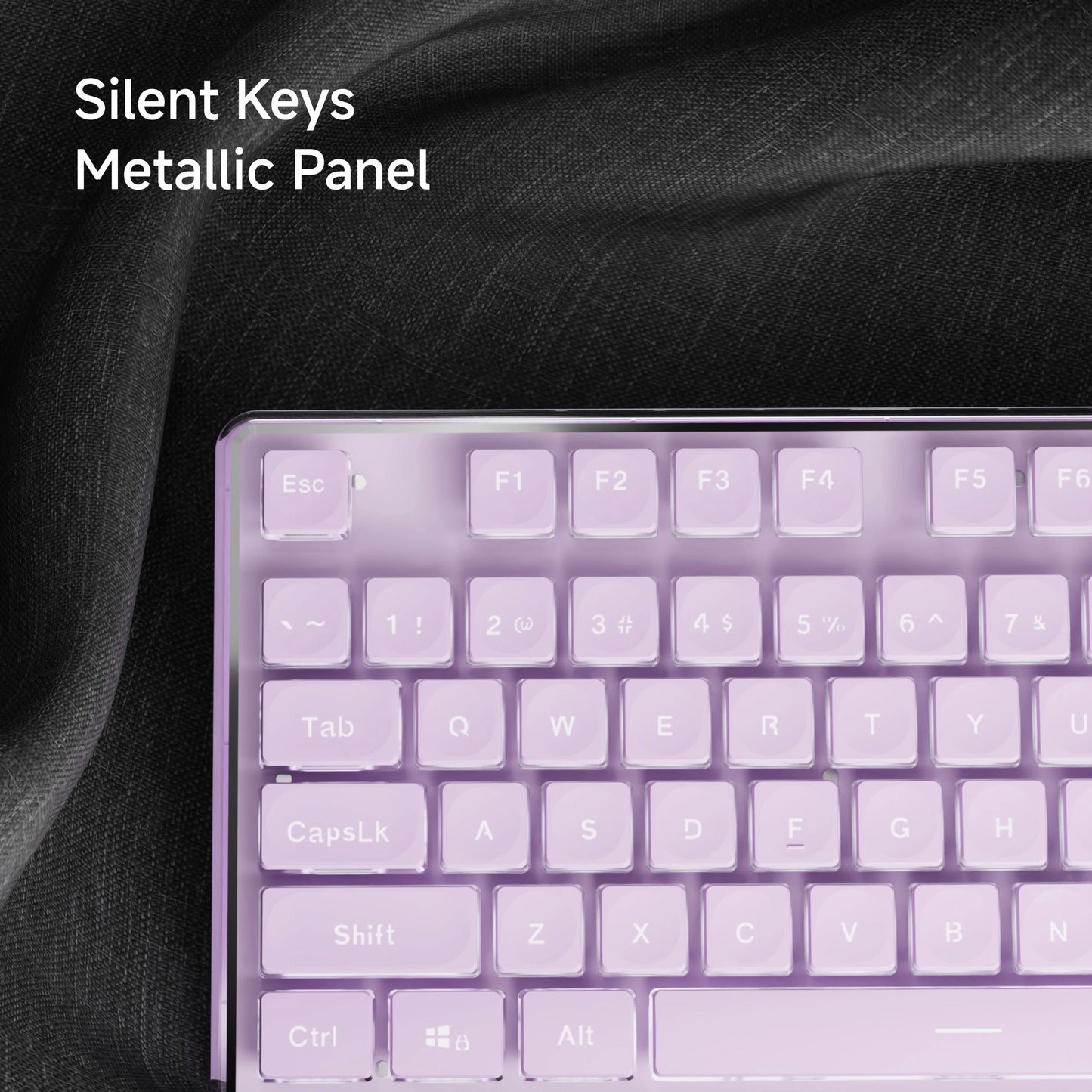 Teclado EWEADN V3 com Fio Silencioso para Escritório e Gaming, Design de Teclas Film, Ergonómico, para Windows/Portátil/PC/Desktop, Acessório de E-sports