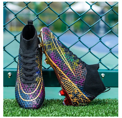 Chaussures de football pour enfants, crampons de football pour garçons et filles, chaussures de sport d'extérieur légères, durables et antidérapantes pour les jeunes