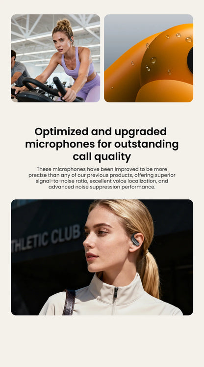 HTC NE61 Bluetooth Earphones – Premium Wireless Noise Reduction Sports Earbuds with AI Translator, Heart Rate Monitor & HD Bass