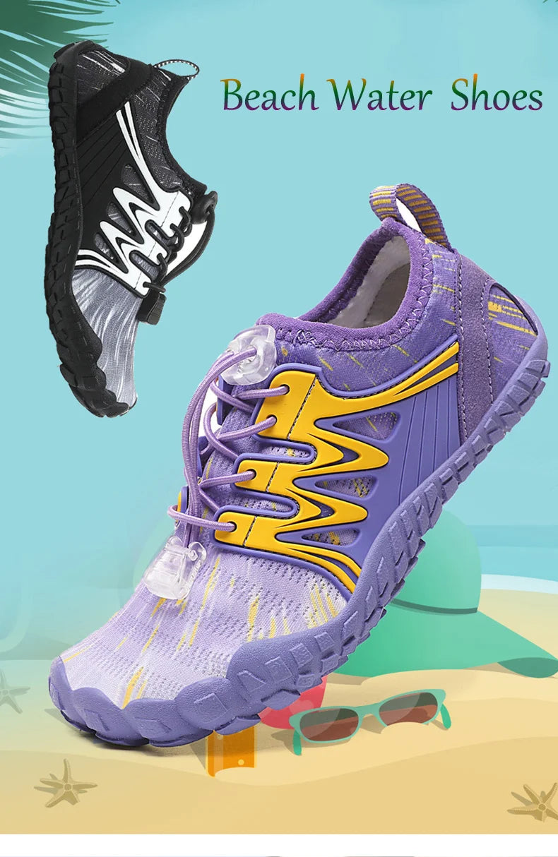 Vattenskor för barn, snabbtorkande strandskor, vattenskor för pojkar och flickor, barfota-sportskor, vadningsskor, sneakers för barn, dykning, fiske, surf-sandaler