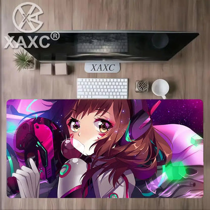 Mouse pad mare Overwatch Kawaii XXL pentru gaming, covoraș de birou PC, suport pentru tastatură, accesorii gamer, MousepadXAXC
