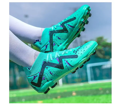 Oversized-Fußballschuhe für Jugendliche und Kinder, komfortables flexibles Design, stabile rutschhemmende Performance für Outdoor-Feldsportarten