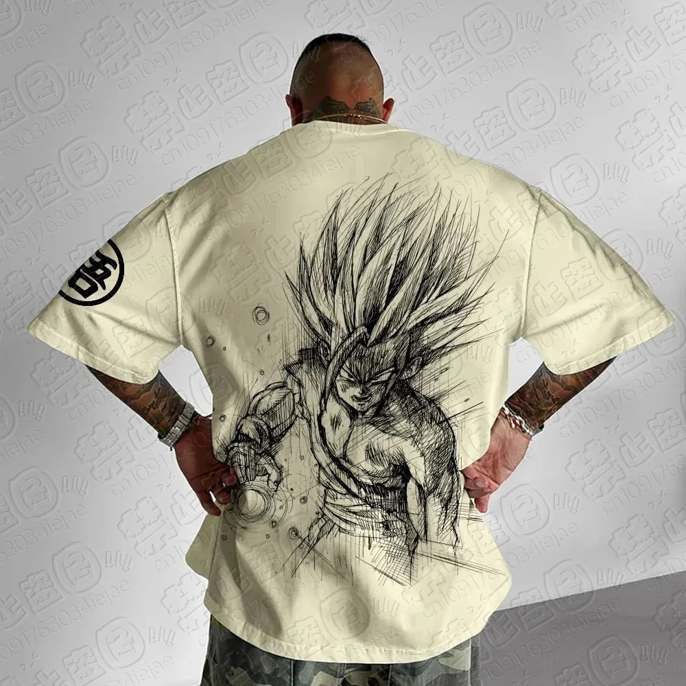 2026 Dragon Ball Z Themed T-Shirt - Pure Cotton, Breathable & Elastic Comfortable & Stylish Great for Anime Fans