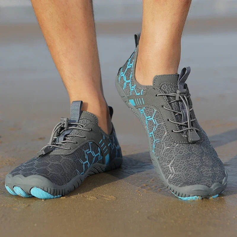 Damen Herren Aqua-Schuhe zum Waten im stromaufwärts fließenden Wasser Wassersneaker Schnelltrocknend Strand Barfuß Outdoor Waten im stromaufwärts fließenden Wasser Wassersport Schwimmschuhe