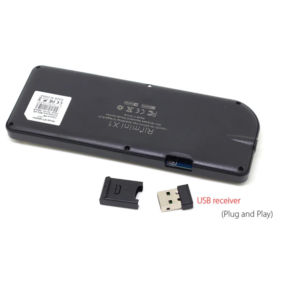 Original Rii X1 2.4GHz Mini-Wireless-Tastatur Englisch/RU/ES/FR mit Touchpad für Android TV Box/PC/Laptop