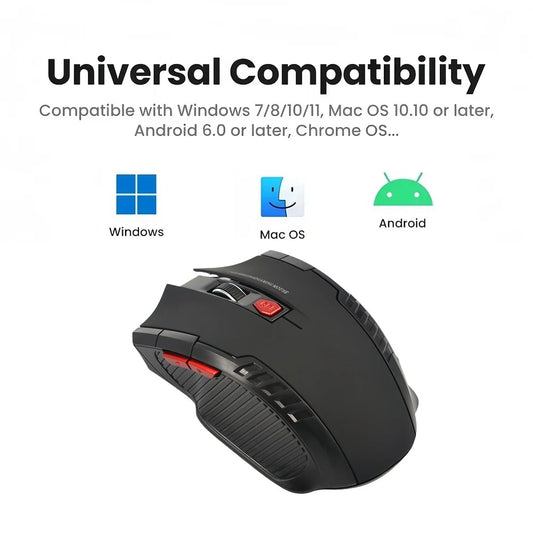 2.4G Wireless Mini Mouse USB Receiver 1600DPI Professional Optical Wireless Mouses USB Right Scroll Mice for Laptop PC Gamer