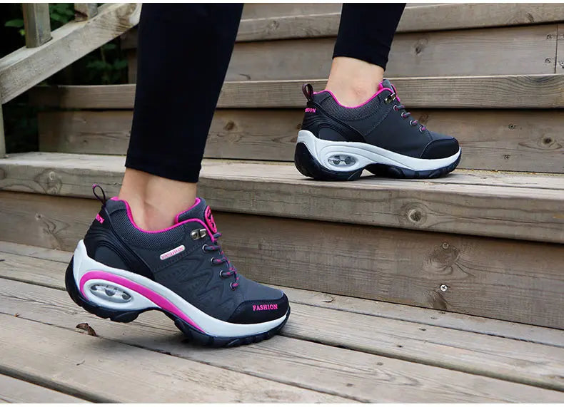 Scarpe sportive da donna, sneakers con plateau, scarpe alla moda per attività all’aperto e escursionismo, scarpe casual antiscivolo, scarpe da corsa basse, calzature da donna