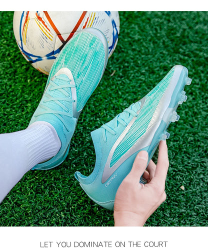 New Men Football Boots Non Slip Soccer Shoes Sport Outdoor Cleats Breathable Adult Long Spikes Training Boys Match Comfortable