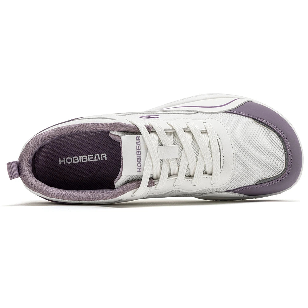 HOBIBEAR Men Wide Toe Shoes Barefoot Walking Sneakers Outdoor Travel Lace Up Running Shoes for Unisex
