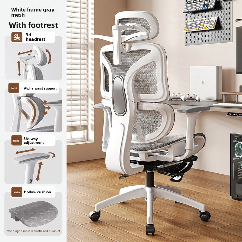 UVR Ergonomic Chair Home Computer Chair Comfortable To Lie Down Gaming Chair Long Periods Office Chair Reclining Chair