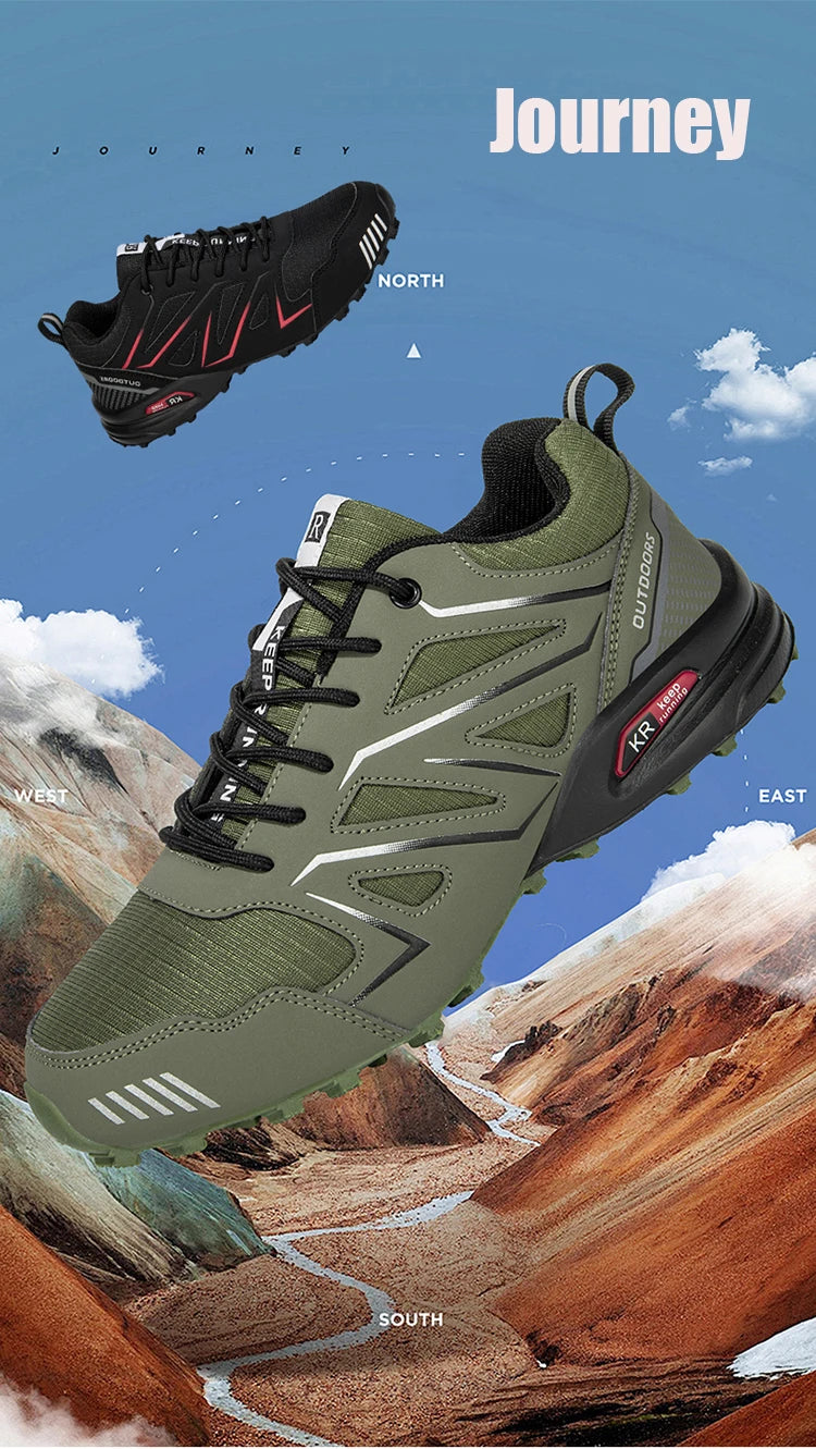 Men's Hiking Shoes Waterproof All-Terrain Outdoor Sneakers Non-Slip for Trekking Camping Tactical Training  Outdoor Cycling