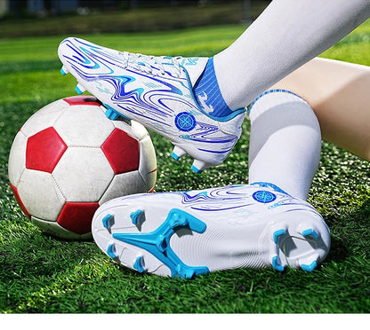 Kids Youth Soccer Cleats Football Shoes Men Non-Slip Breathable Lightweight Training Sneakers Boys Children Football Match Boots