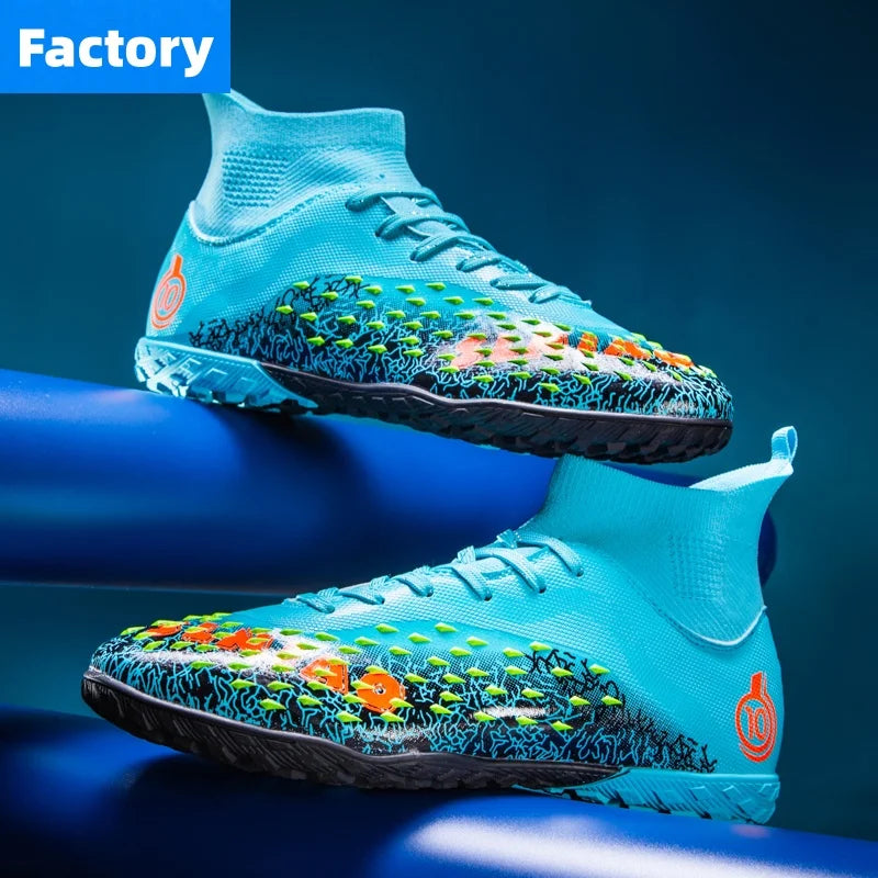 Men Professional Football Shoes Society Cleats Soccer Shoes Original Indoor Football Field Boots Grass Training TF/FG Sneaker
