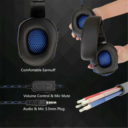 Professional Wired Gaming Headset with Noise Cancelling Microphone – Adjustable 3.5mm Stereo Headphones for PS5, PS4, PC, Laptop & Mobile Devices