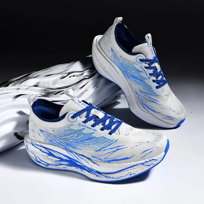 Sneakers da uomo con soletta in carbonio, scarpe sportive da esterno con suola morbida in rete, scarpe da corsa leggere, antiscivolo, casual, da coppia, da tennis