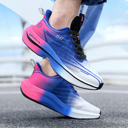 Heren hardloopschoenen met koolstofplaat, zacht gedempte, schokabsorberende sportschoenen, unisex sneakers, lichte antislip trainingsschoenen