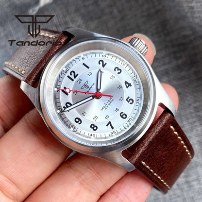 Tandorio 36 mm Fashion 20 BAR automatisk dykar- och pilotklocka för män och kvinnor NH35/PT5000/Miyota8215-urverk safirglas armbandsur med grön luminiscens