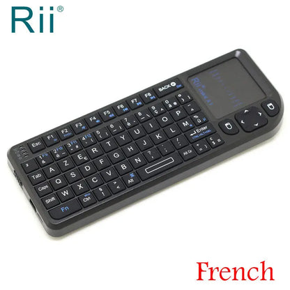 Original Rii X1 2.4GHz Mini-Wireless-Tastatur Englisch/RU/ES/FR mit Touchpad für Android TV Box/PC/Laptop