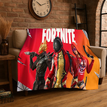 Manta de flanela Cartoon F-Fortnite Game Gamer, suave e quente, para quarto, sala de estar, cama, viagem, campismo, piquenique e oferta