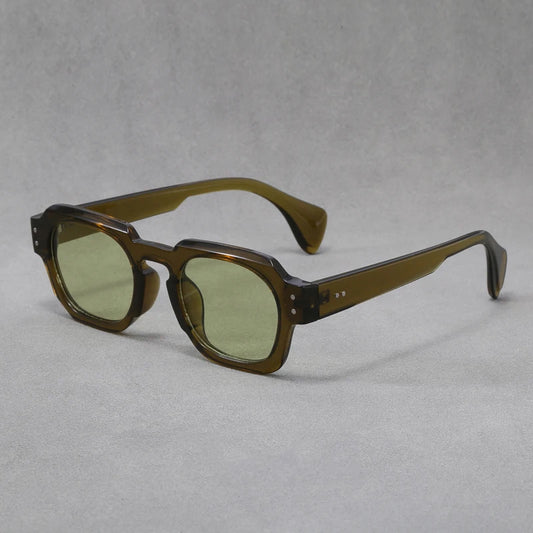Square Vintage Sunglasses Men Women Brand Designer Irregular Sun Glasses Fashion Retro Outdoors Shades Rivet Oculos De Sol