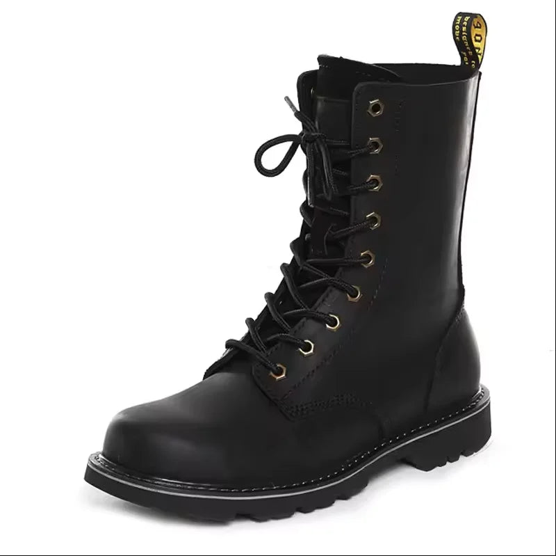 KOWM Cowhide Outdoor Men Hiking Shoes Waterproof Tactical Desert shoes Hunting Boots Snow Boots Fur Sneaker Women Trekking Shoes