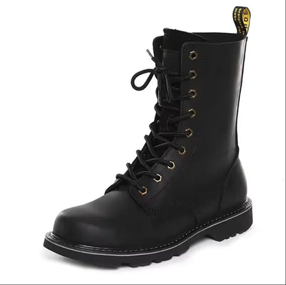 KOWM Cowhide Outdoor Men Hiking Shoes Waterproof Tactical Desert shoes Hunting Boots Snow Boots Fur Sneaker Women Trekking Shoes