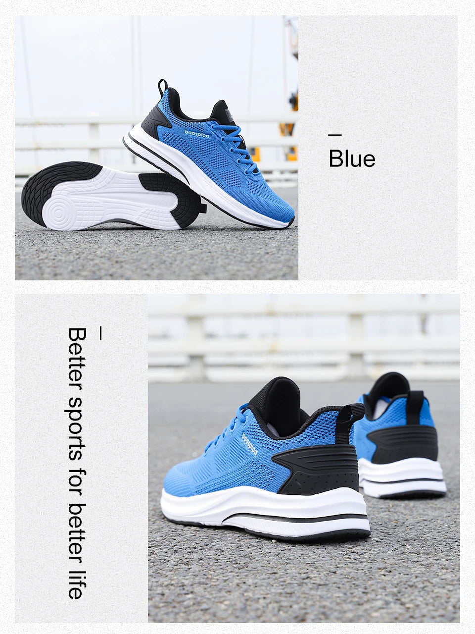 Ténis de corrida para homem da marca Baasploa: ténis casuais de malha, de designer, leves, com atacadores, novos, para desporto ao ar livre e ténis de ténis
