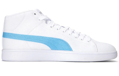 Baskets décontractées Puma Smash V2 Mid Cv en tissu, blanches, 389285-01