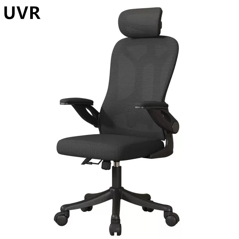 Chaise de bureau UVR réglable, pivotante, en maille, pour ordinateur, design ergonomique, inclinable, pour la maison, pour le chef, pour le jeu