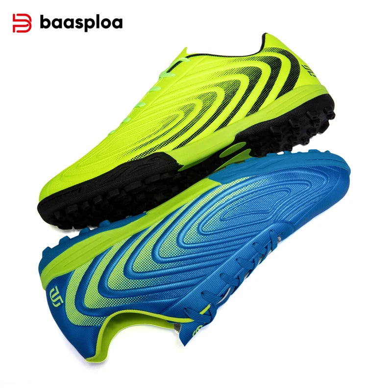 Baasploa Men Football Shoes New Arrival Comfort Lightweight Turf Training Soccer Shoes Professional Male Soft Sneakers Non-Slip