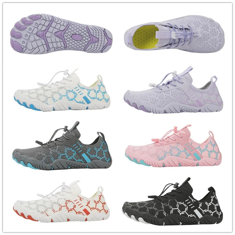 Damen Herren Aqua-Schuhe zum Waten im stromaufwärts fließenden Wasser Wassersneaker Schnelltrocknend Strand Barfuß Outdoor Waten im stromaufwärts fließenden Wasser Wassersport Schwimmschuhe