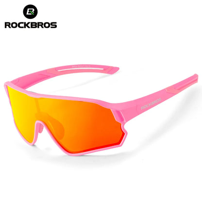 ROCKBROS Occhiali da ciclismo polarizzati fotocromatici per bambini con protezione UV400 Occhiali da sole per sport all'aperto Occhiali da bicicletta MTB per bambini