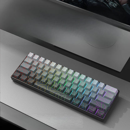 Wireless Gaming Mechanical Keyboard Bluetooth 60 Percent RGB White Triple Mode Portable Keyboards