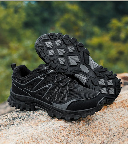 New Large Outdoor Mountaineering Shoes Men Spring and Autumn Mesh Breathable Sneakers Outdoor Travel Hiking Non-Slip Shoes