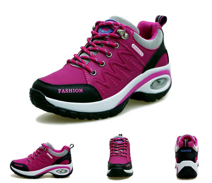 Scarpe sportive da donna, sneakers con plateau, scarpe alla moda per attività all’aperto e escursionismo, scarpe casual antiscivolo, scarpe da corsa basse, calzature da donna