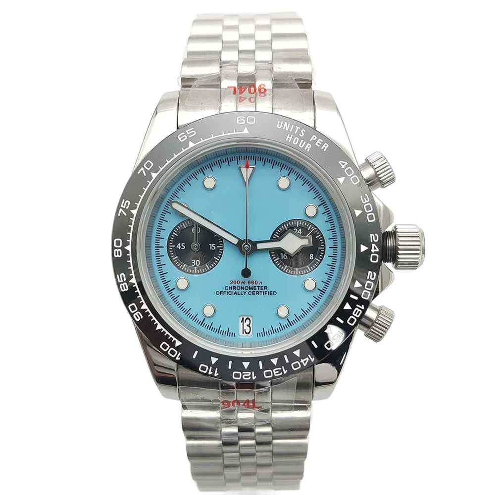 Men's watch 2025 new design vintage quartz watch 5ATM waterproof sports chronograph AR sapphire VK64 watch relogio masculino