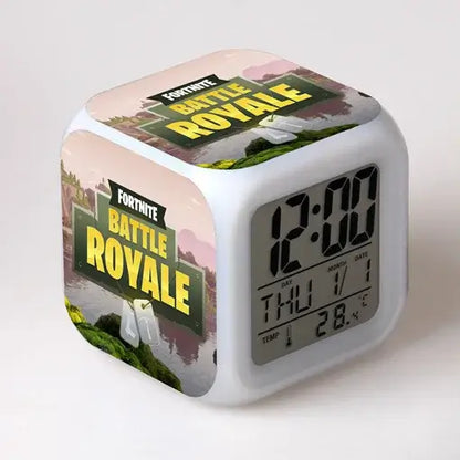 Fortnite-Wecker, niedlich, modisch, im Cartoon-Stil, personalisiert, kreativ, Kawaii, minimalistischer LED-Wecker, Geschenk zum Geburtstag von Freunden