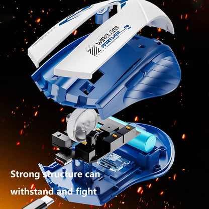 Wireless Gaming Mouse Dual Mode Bluetooth 2.4G DPI Adjustable Type-C Rechargeable Silent Ergonomic Mouse Durable Battery