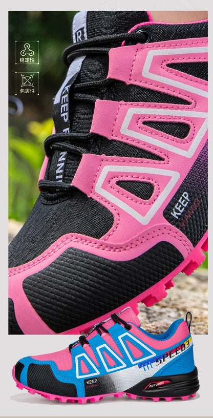 Men's Hiking Shoes Outdoor Sports Lace-Up Hiking Shoes Women's Hiking Sports Non-slip Hunting Tactical Sports Shoes