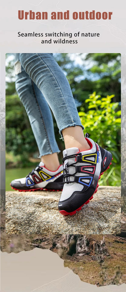 Chaussures de randonnée unisexes à lacets, antidérapantes et légères ; chaussures de sport tactiques d'entraînement pour hommes ; chaussures de cyclisme décontractées sans crampons pour femmes