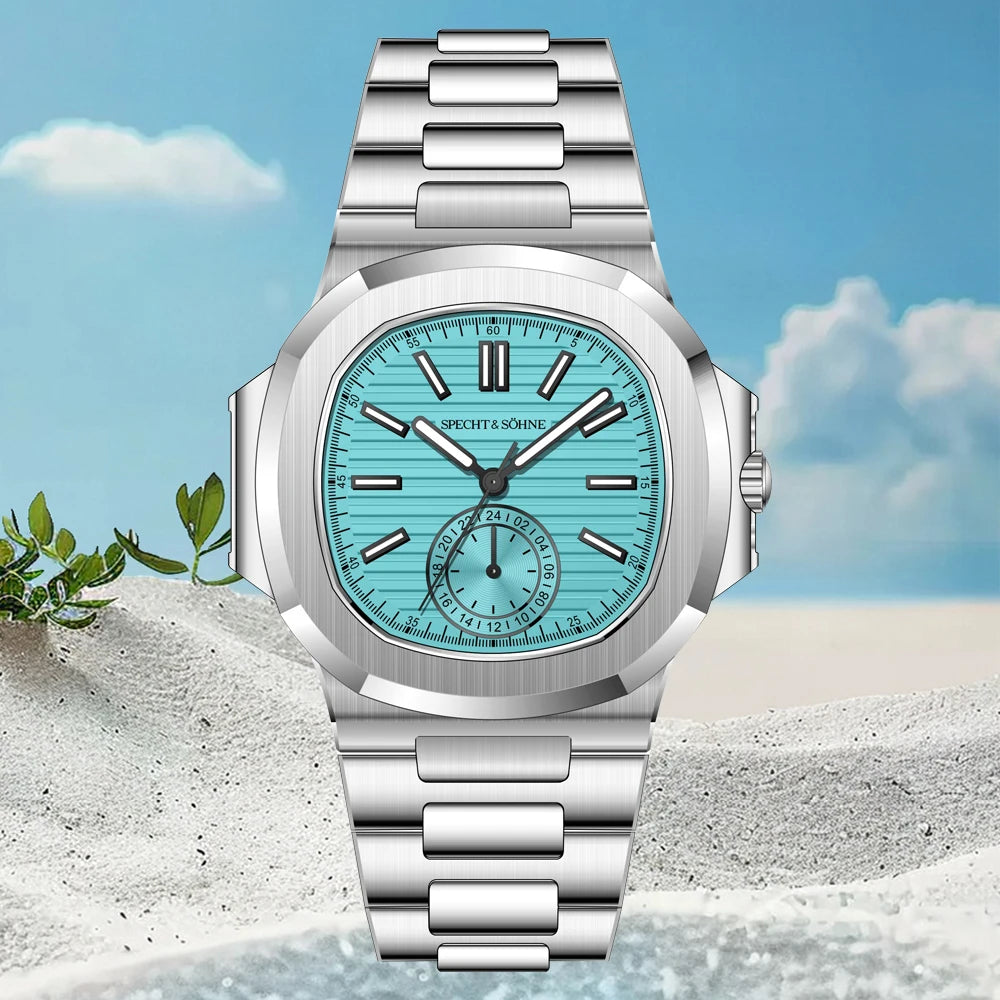 Specht & Söhne New Classic 40.8MM Ultrathin Watch For Men Japan VH60 Movt Sapphire Crystal 5980 Sports Wristwatch 50M Waterproof